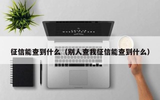 征信能查到什么（别人查我征信能查到什么）